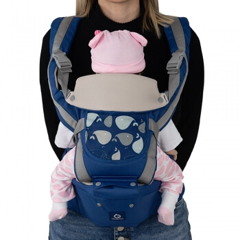 Эрго рюкзак кенгуру для ребенка Aiebao Синий-3