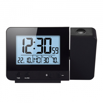 Часы будильник Fanju black с проекцией времени-3